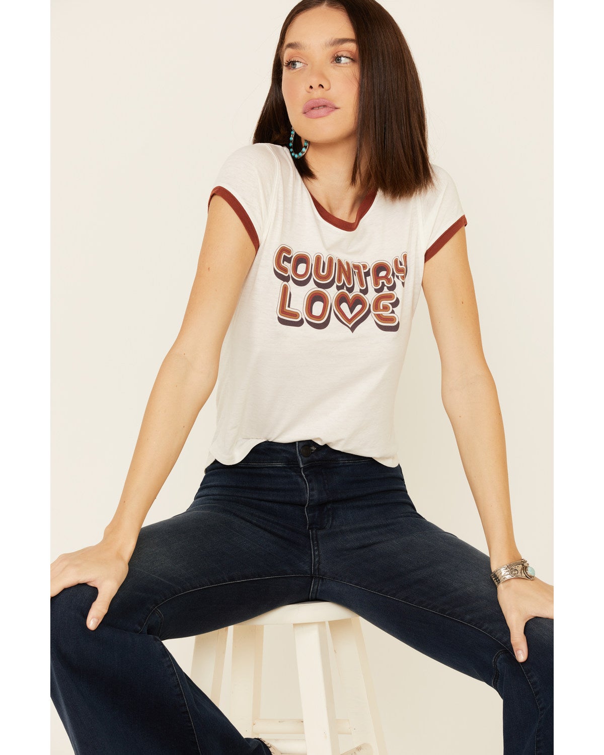 Love Retro Graphic Ringer Tee | Boot Barn