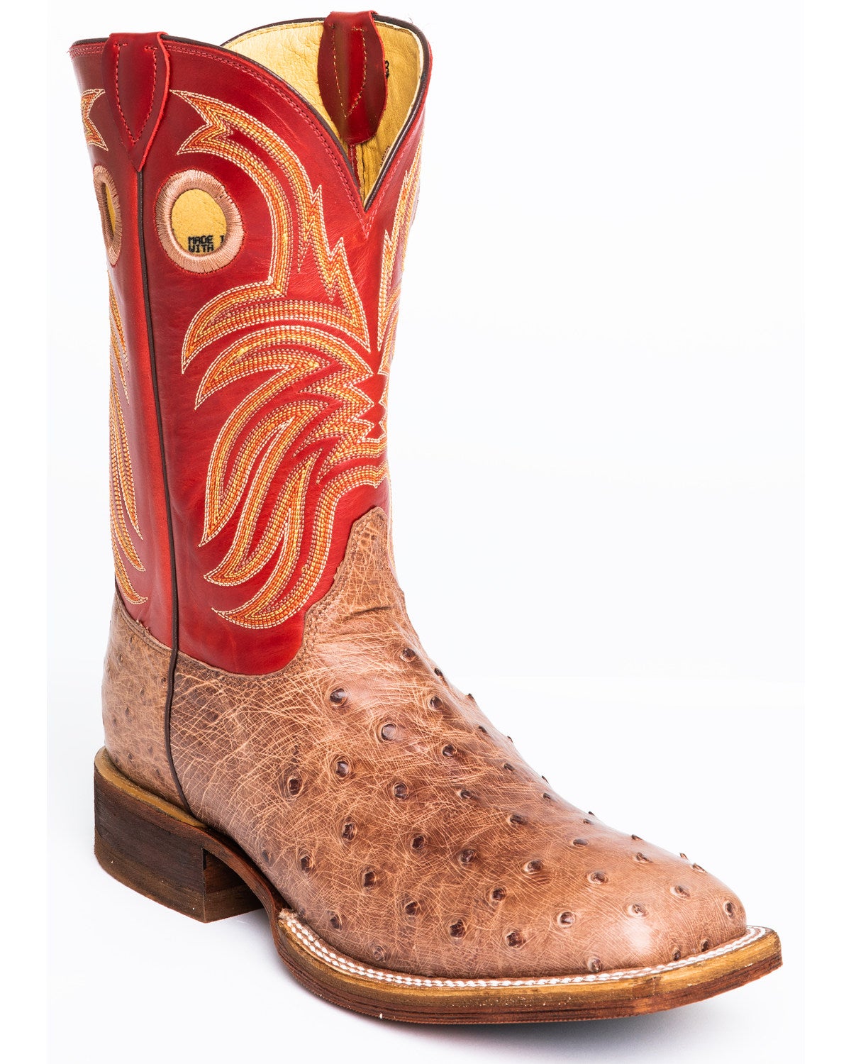 justin men's ostrich boots