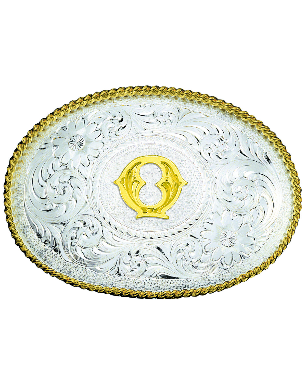 Montana Silversmiths Engraved Initial Q Western Belt Buckle