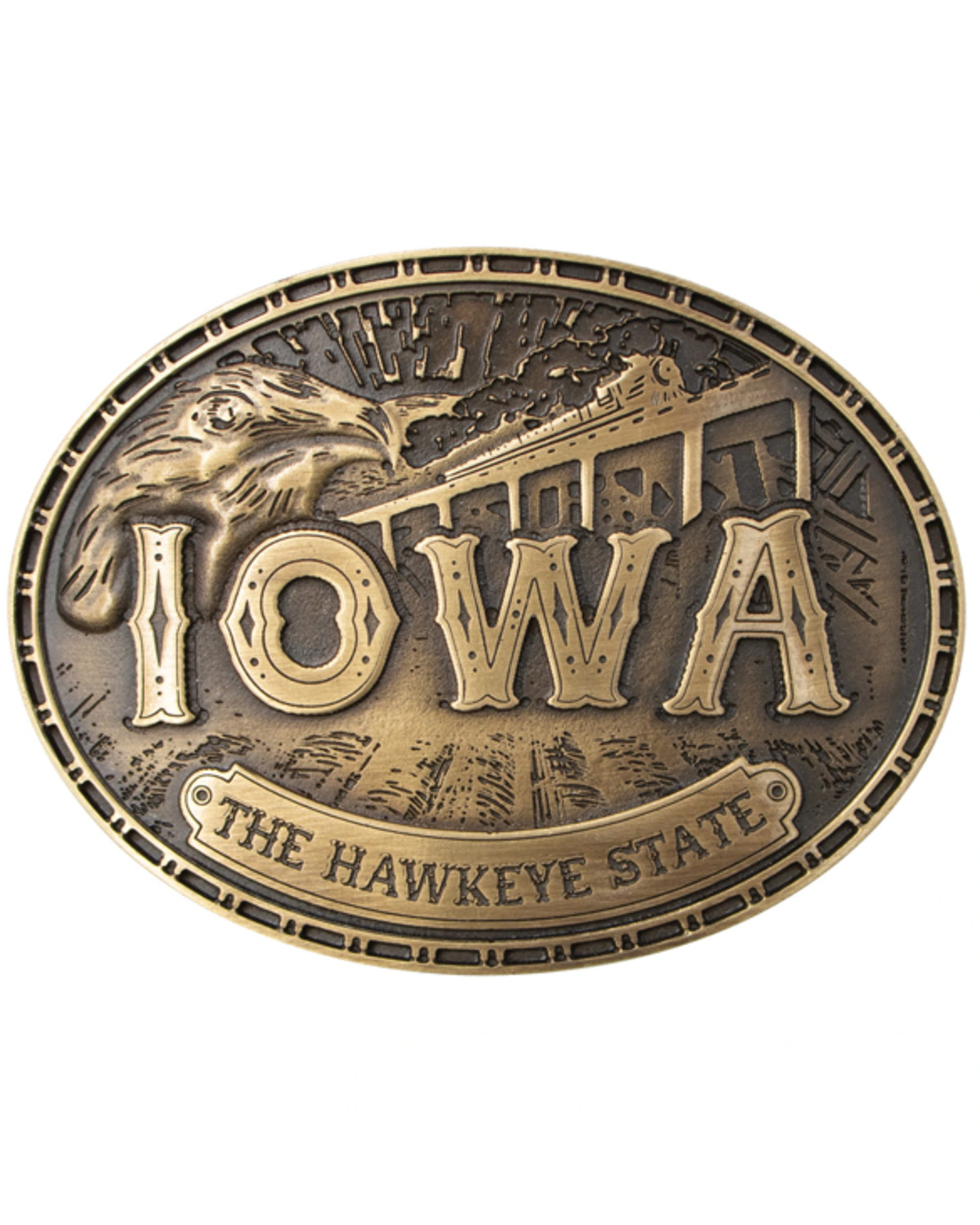 Cody James Men's Iowa Heritage Oval Buckle