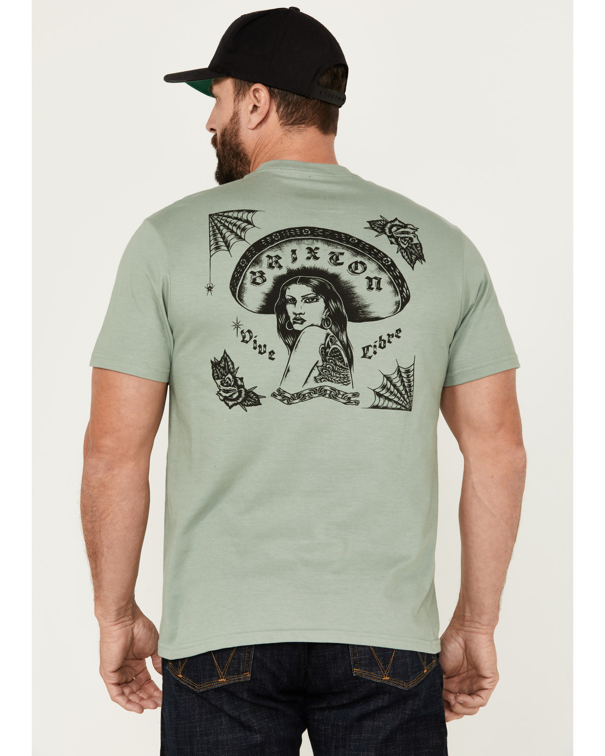 Brixton Men's Vive Libre Short Sleeve Graphic T-Shirt