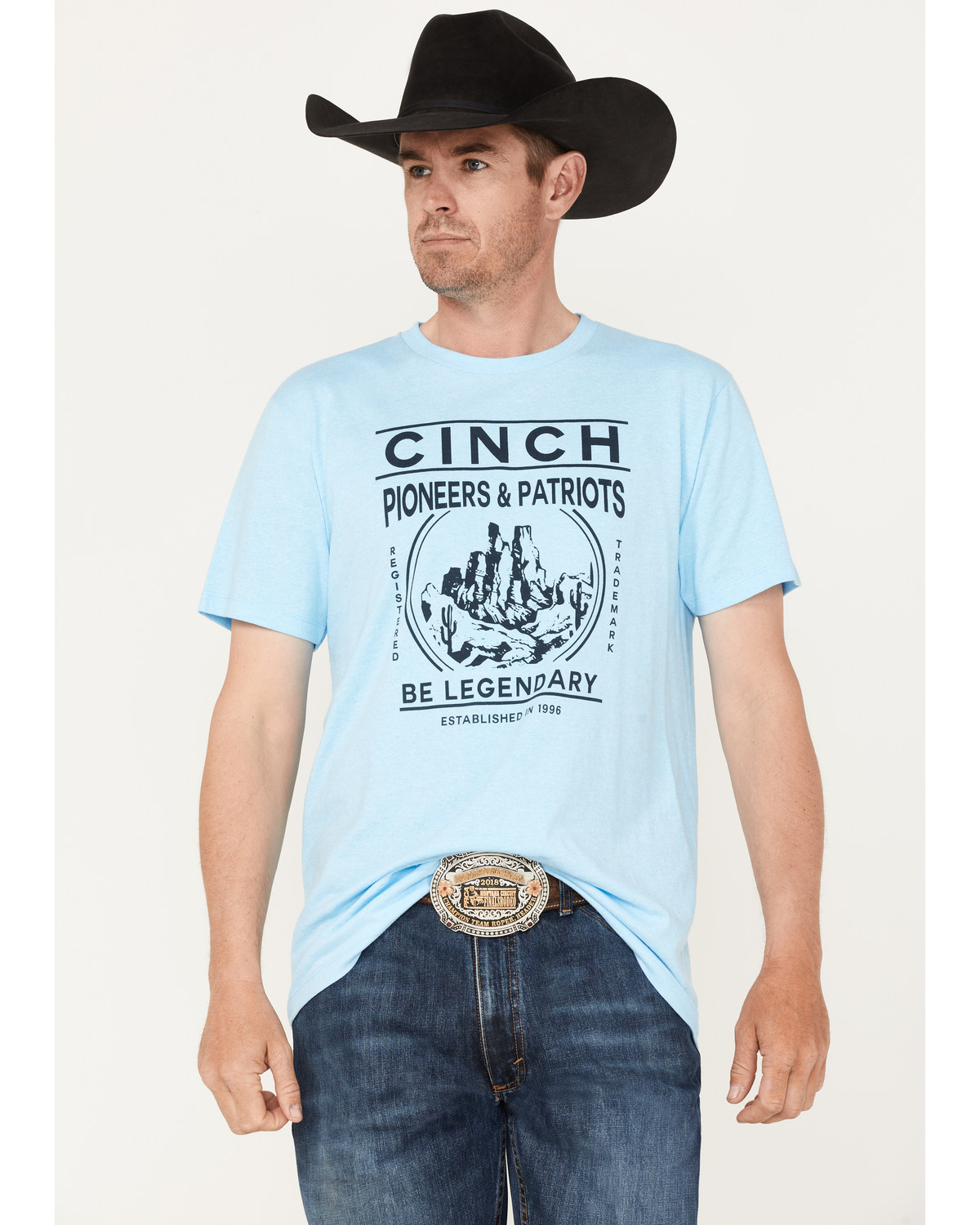 Cinch Men's Pioneers & Patriots Scenic Graphic Short Sleeve T-Shirt