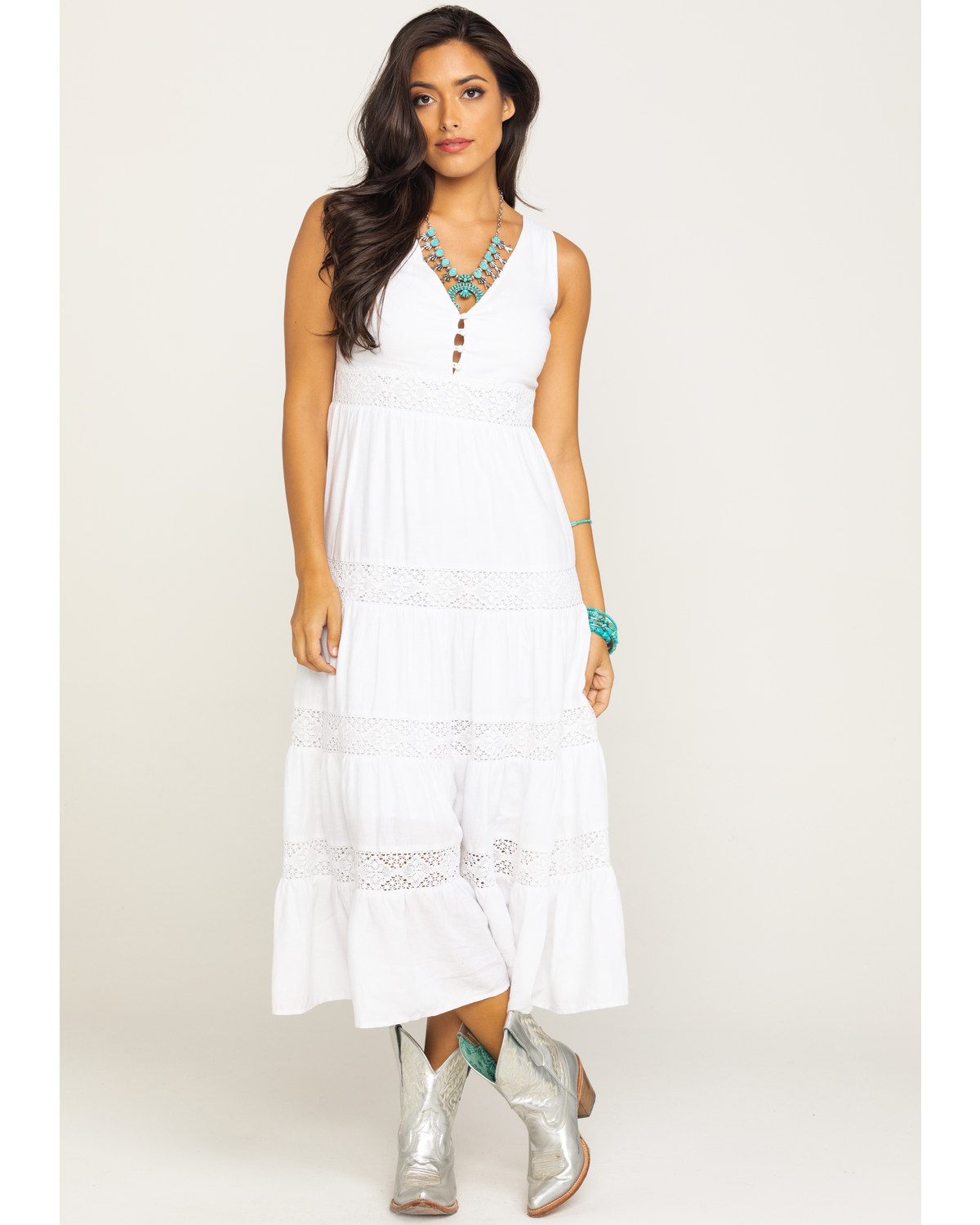 country road tiered midi dress