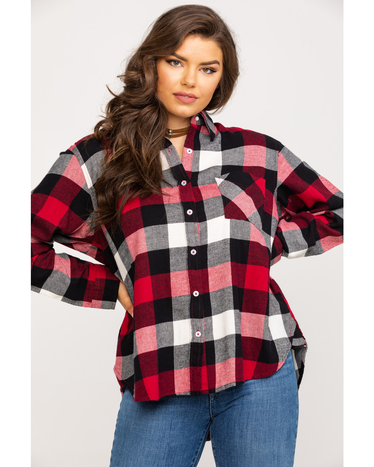 red buffalo plaid women's dress