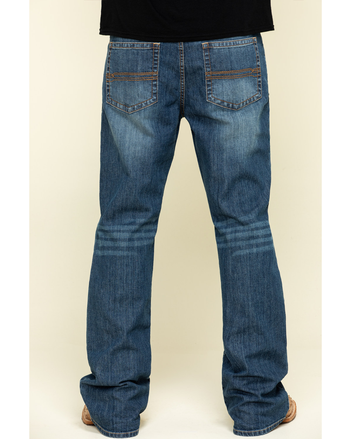 Cody James Men's Wolfstooth Medium Wash Relaxed Bootcut Stretch Denim Jeans