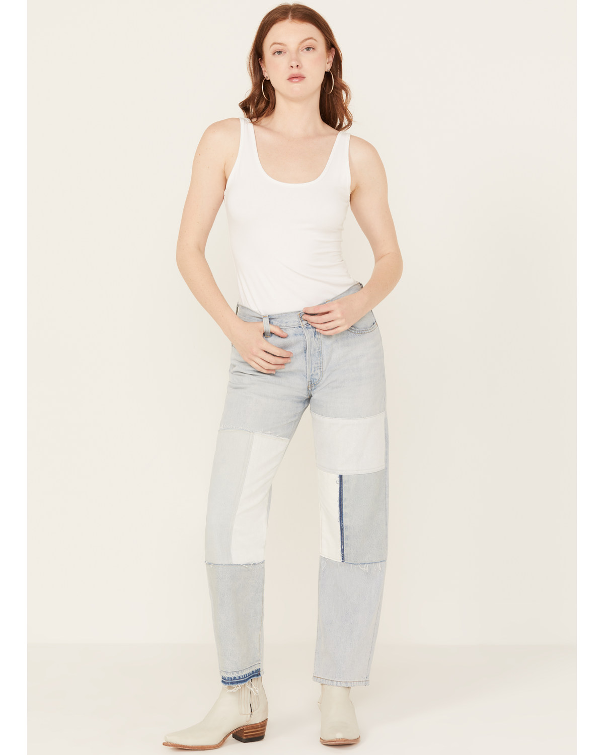 Levi's Premium Women's Light Wash 501 90's Freehand Folk Cropped Jeans