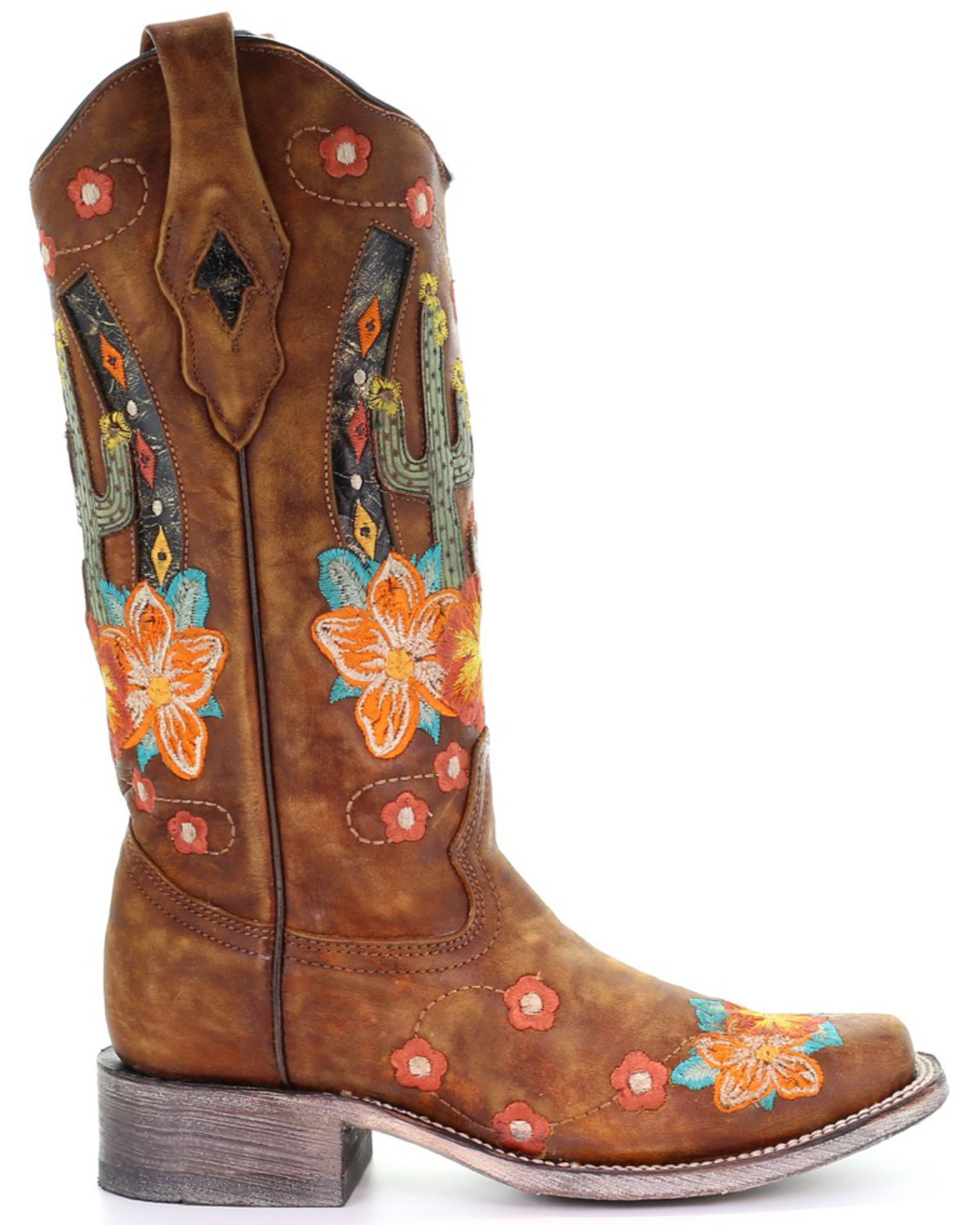 Corral Women&#39;s Honey Cactus Western Boots - Square Toe | Boot Barn