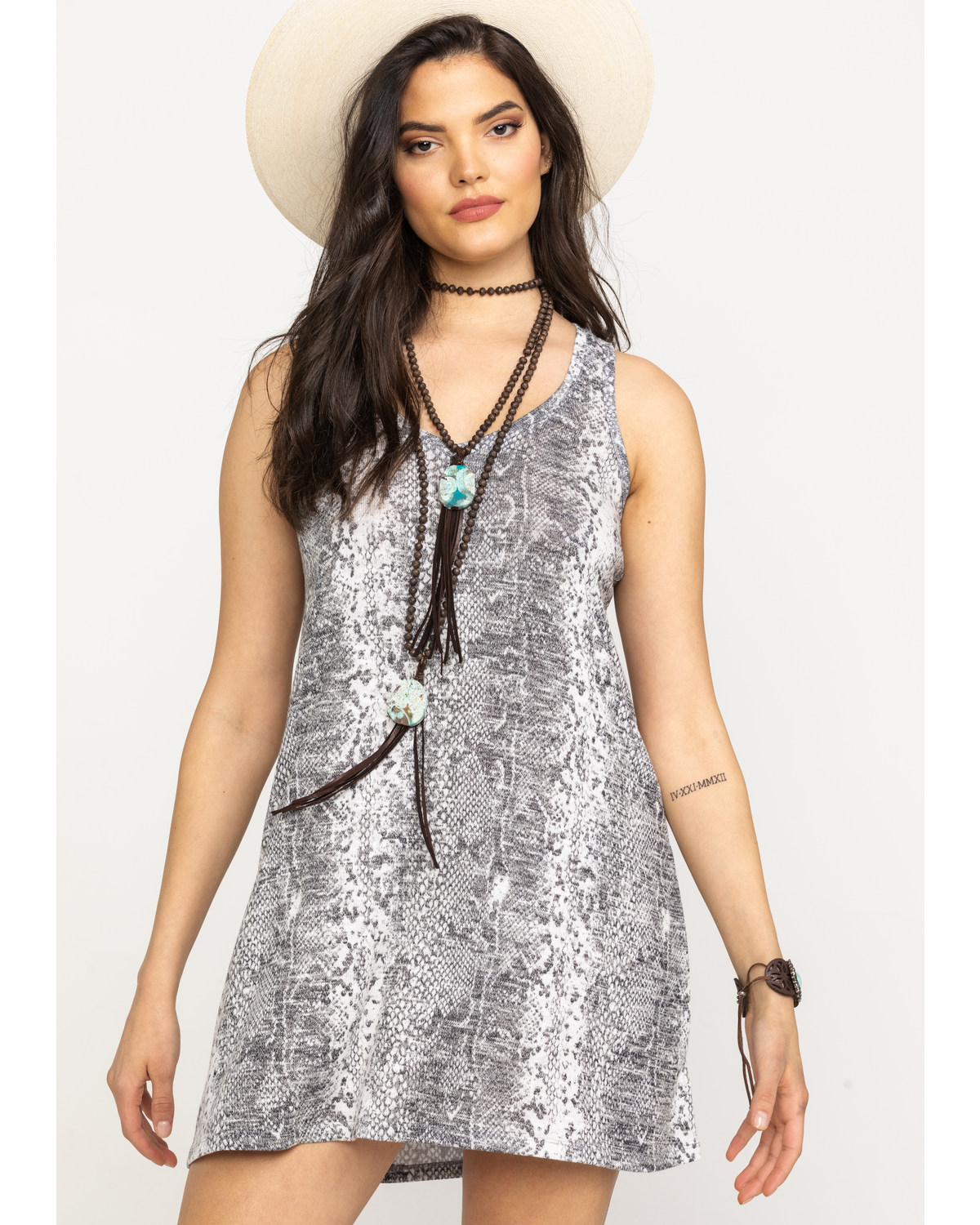 snake print slip dress