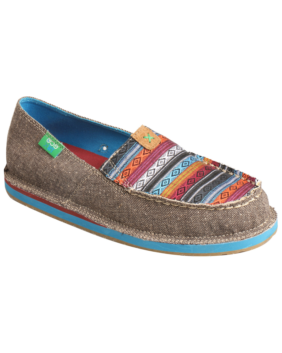 Twisted X Women's Serape Driving Moccasin Shoes - Moc Toe