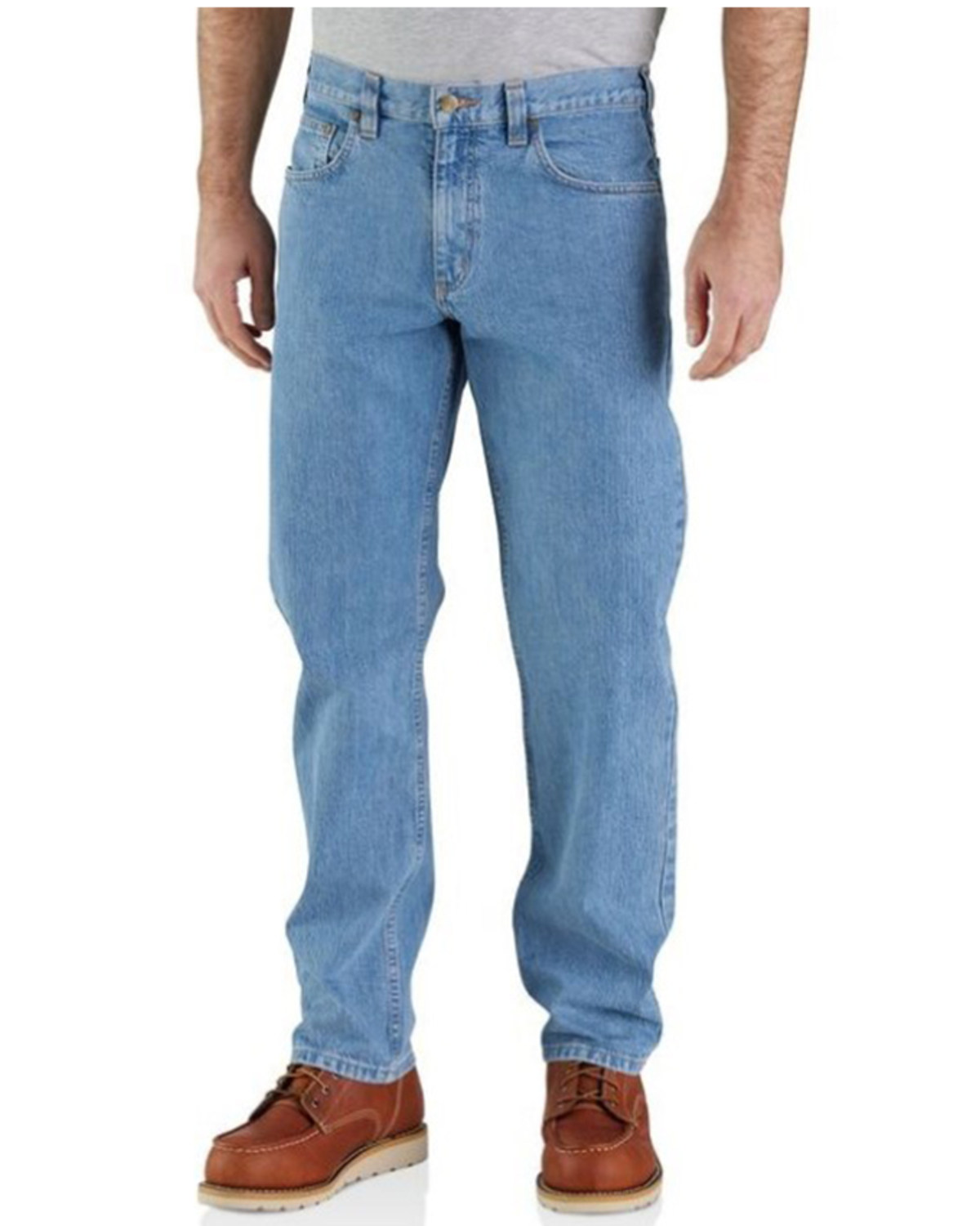 Carhartt Men's Relaxed Fit Light Wash Work Jeans