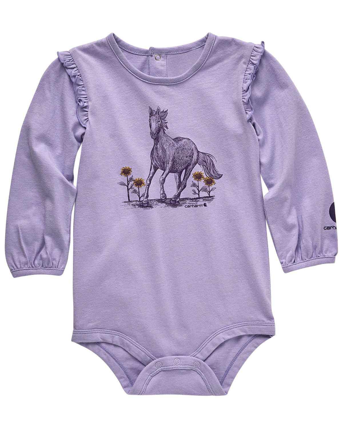 Carhartt Infant Girls' Horse Long Sleeve Onesie