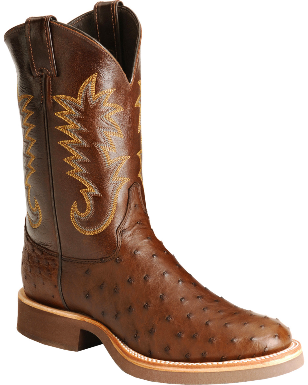 justin ostrich work boots