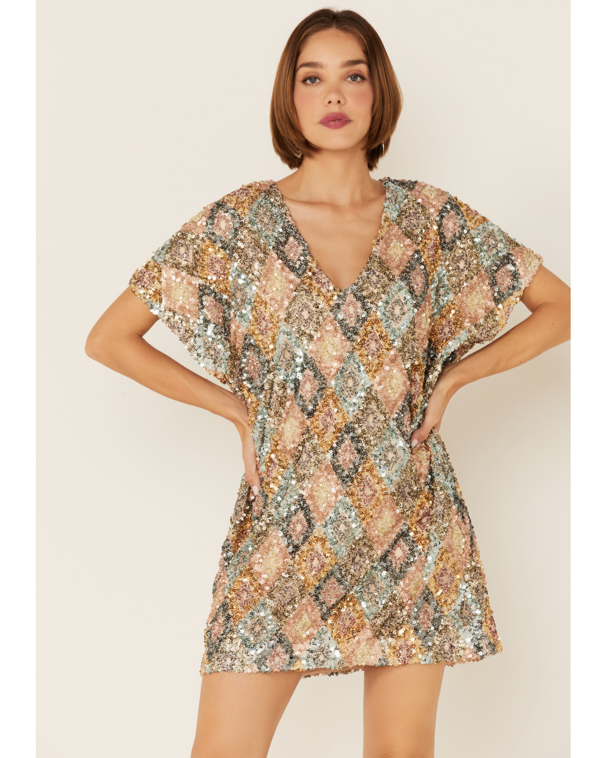 sequin tee shirt dress