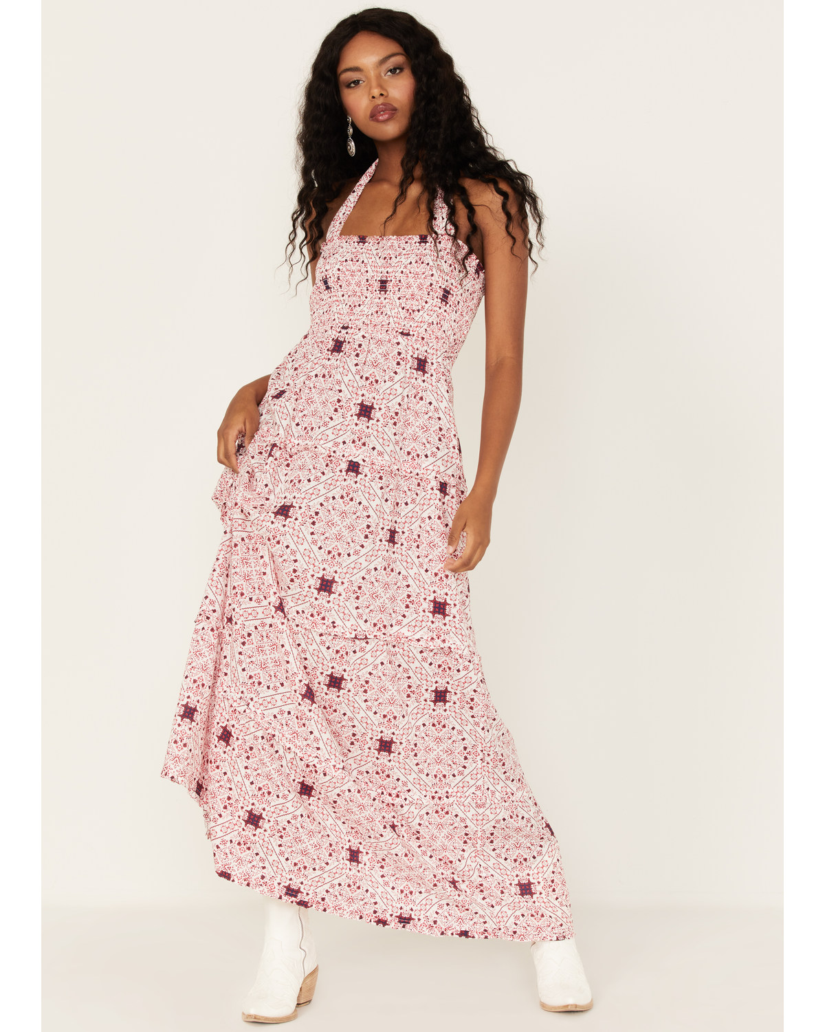 Ariat Women's Memphis Halter Smocked Maxi Dress