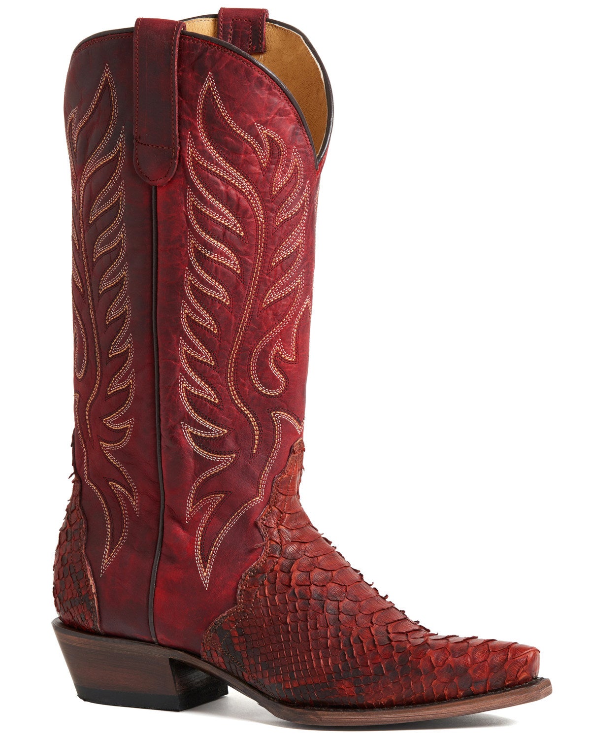 red python boots