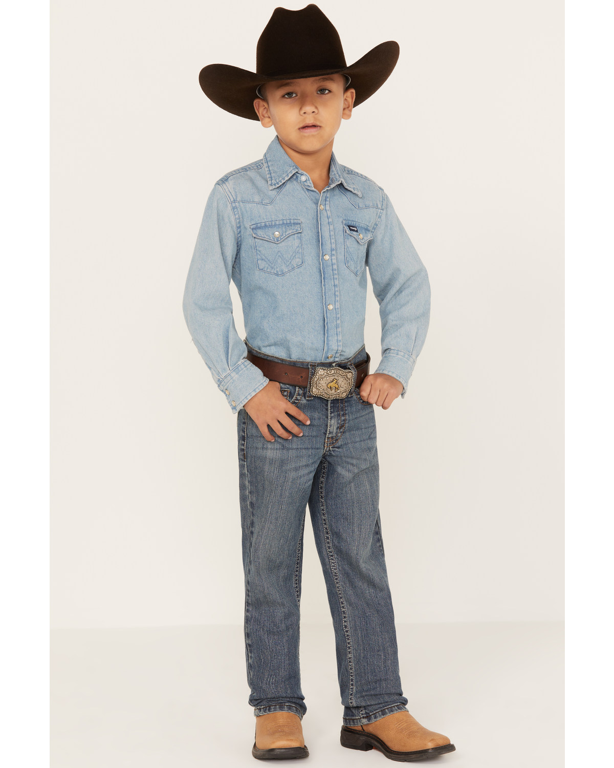 Cody James Little Boys' Bozeman Dark Wash Slim Boot Jeans
