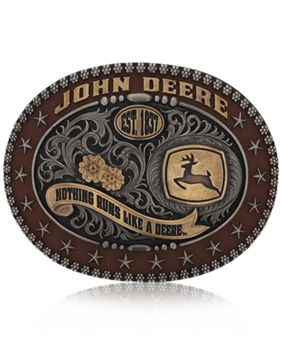 Montana Silversmiths Men's John Deere Trophy Belt Buckle