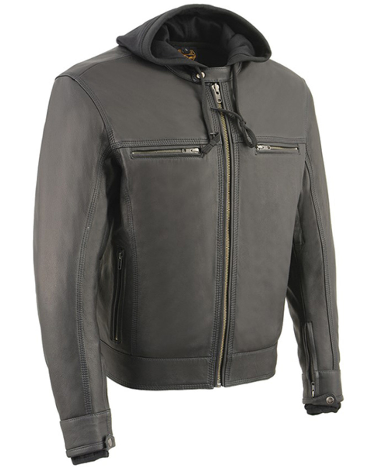 Milwaukee Leather Men's Lightweight Vented Scooter Style Leather Motorcycle Jacket