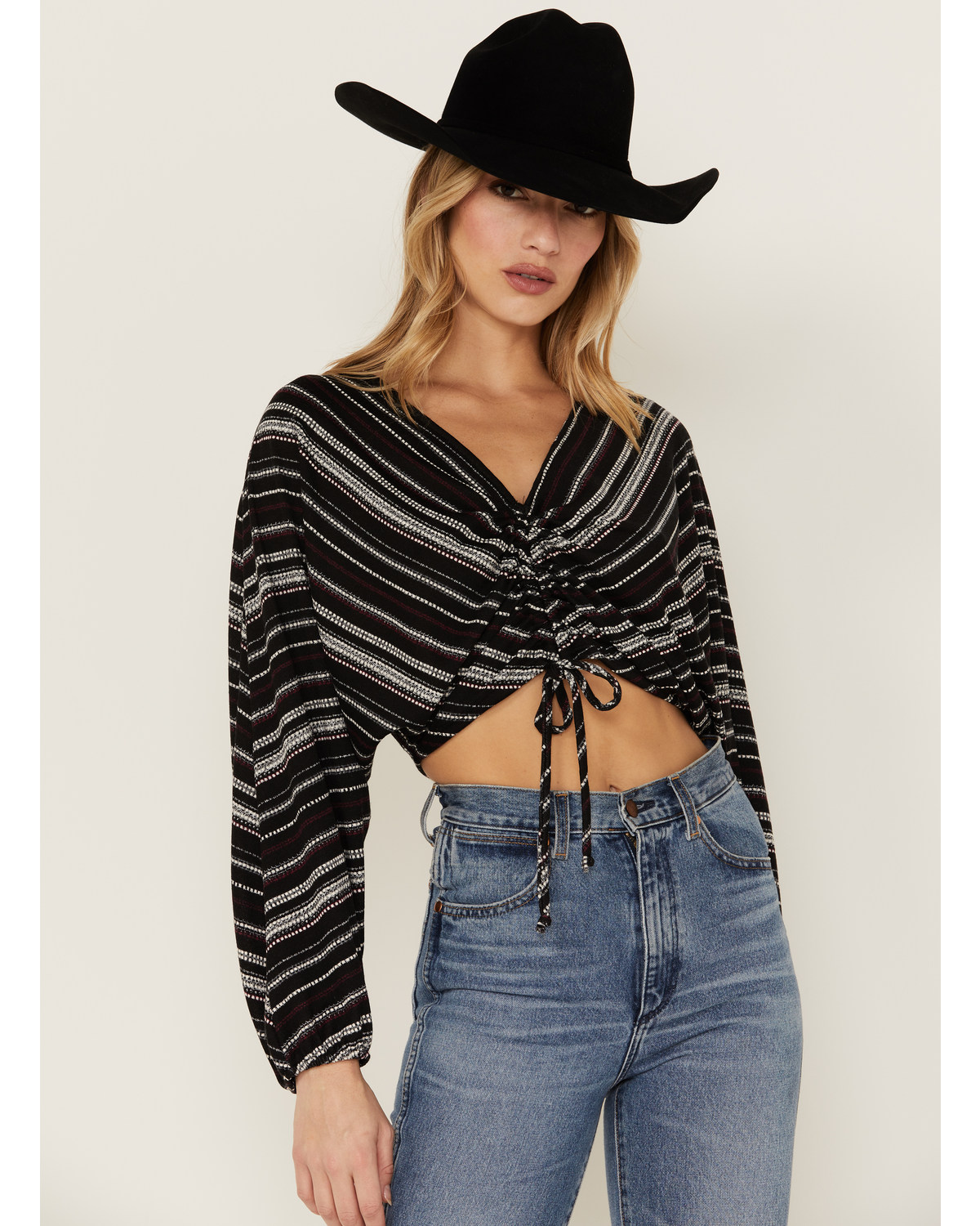 Sadie & Sage Women's Never Too Much Stripe Crop Top