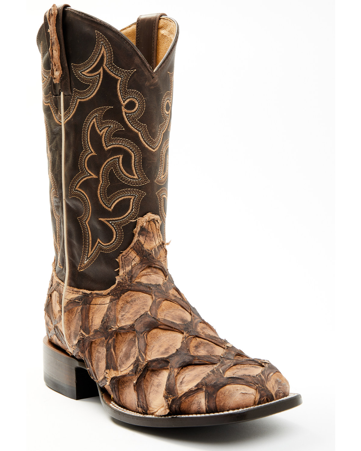 Cody James Men's Exotic Pirarucu Western Boots - Broad Square Toe