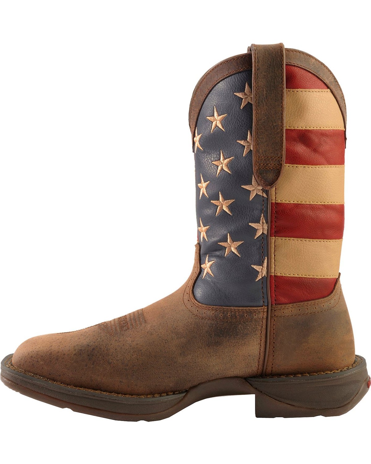 men's composite toe ripped flag western work boots