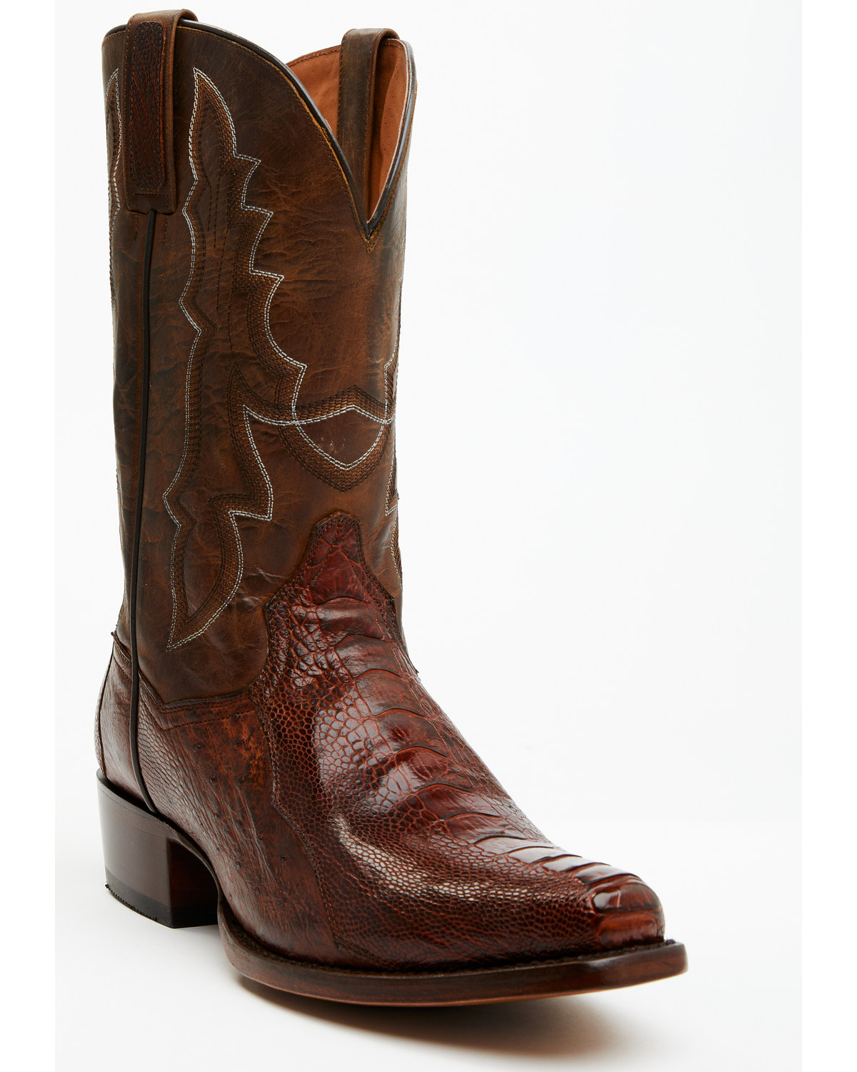 Dan Post Men's 12" Exotic Ostrich Leg Western Boots