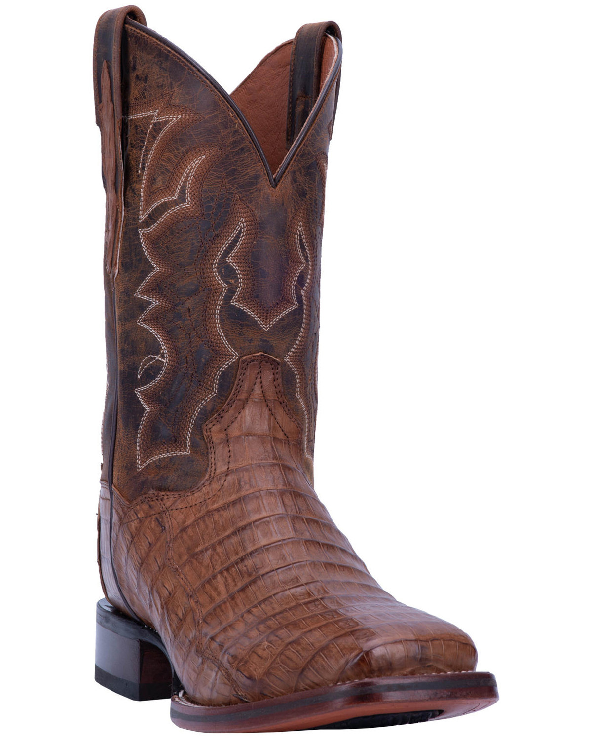 Dan Post Men's Kingsly Caiman Western Boots - Broad Square Toe