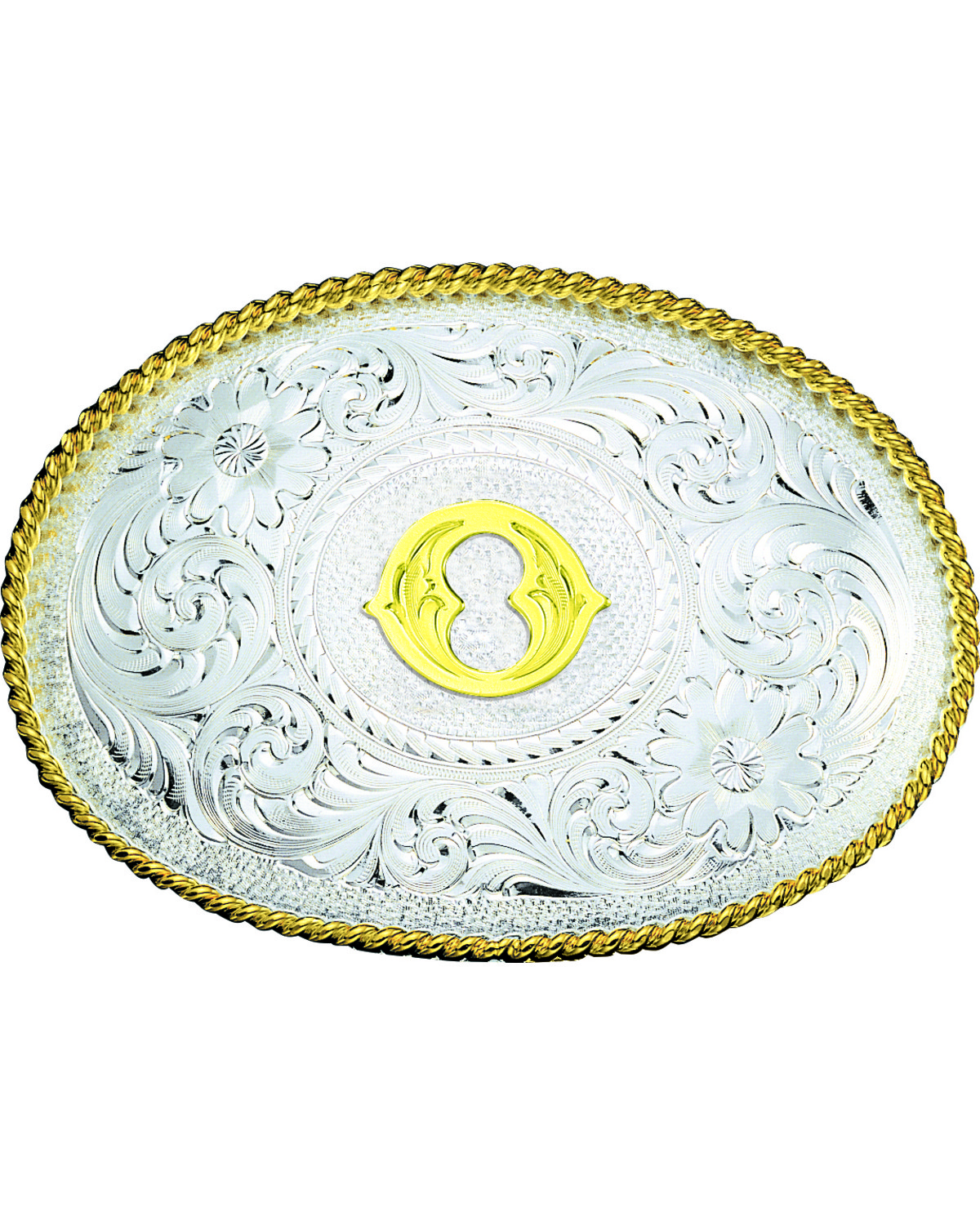 Montana Silversmiths Engraved Initial O Western Belt Buckle