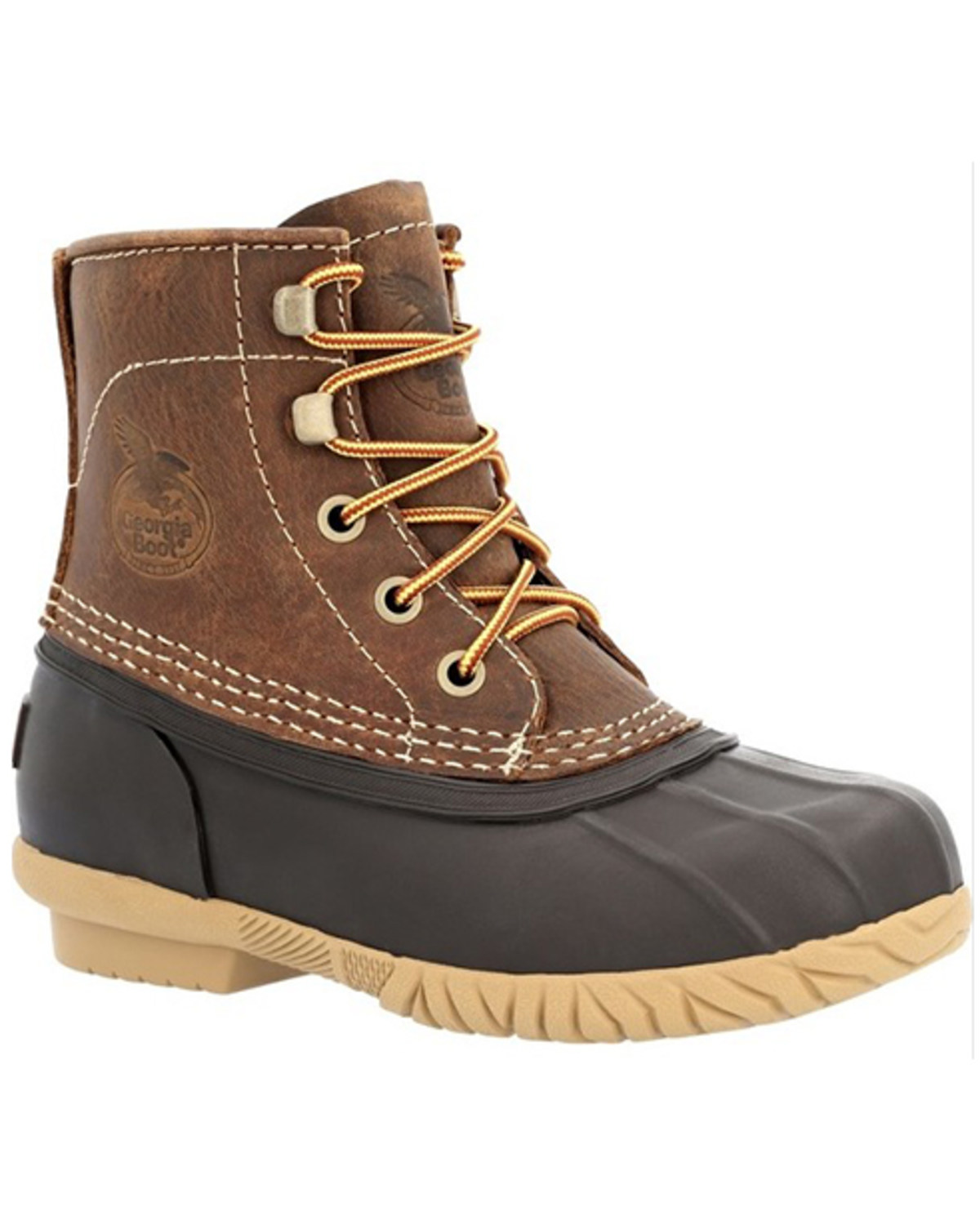 Georgia Boot Boys" Marshland Lace-Up Duck Boots - Round Toe