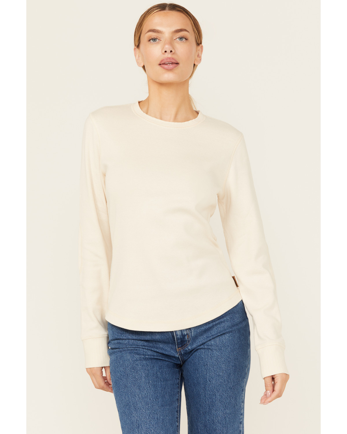 Lucky Brand Workwear Women's Ribbed Trim Long Sleeve Shirt