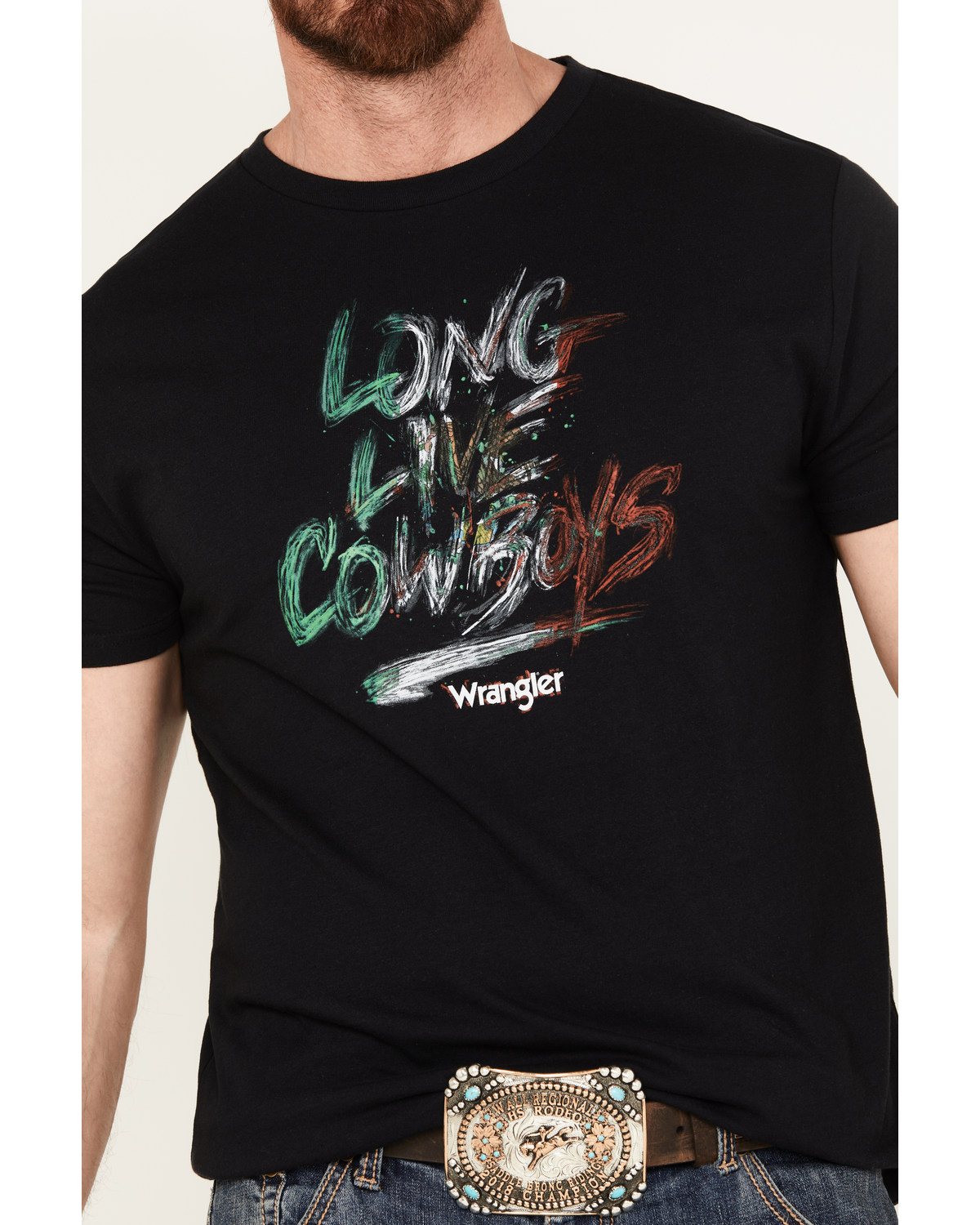 Wrangler Men's Long Live Mexico Short Sleeve Graphic T-Shirt