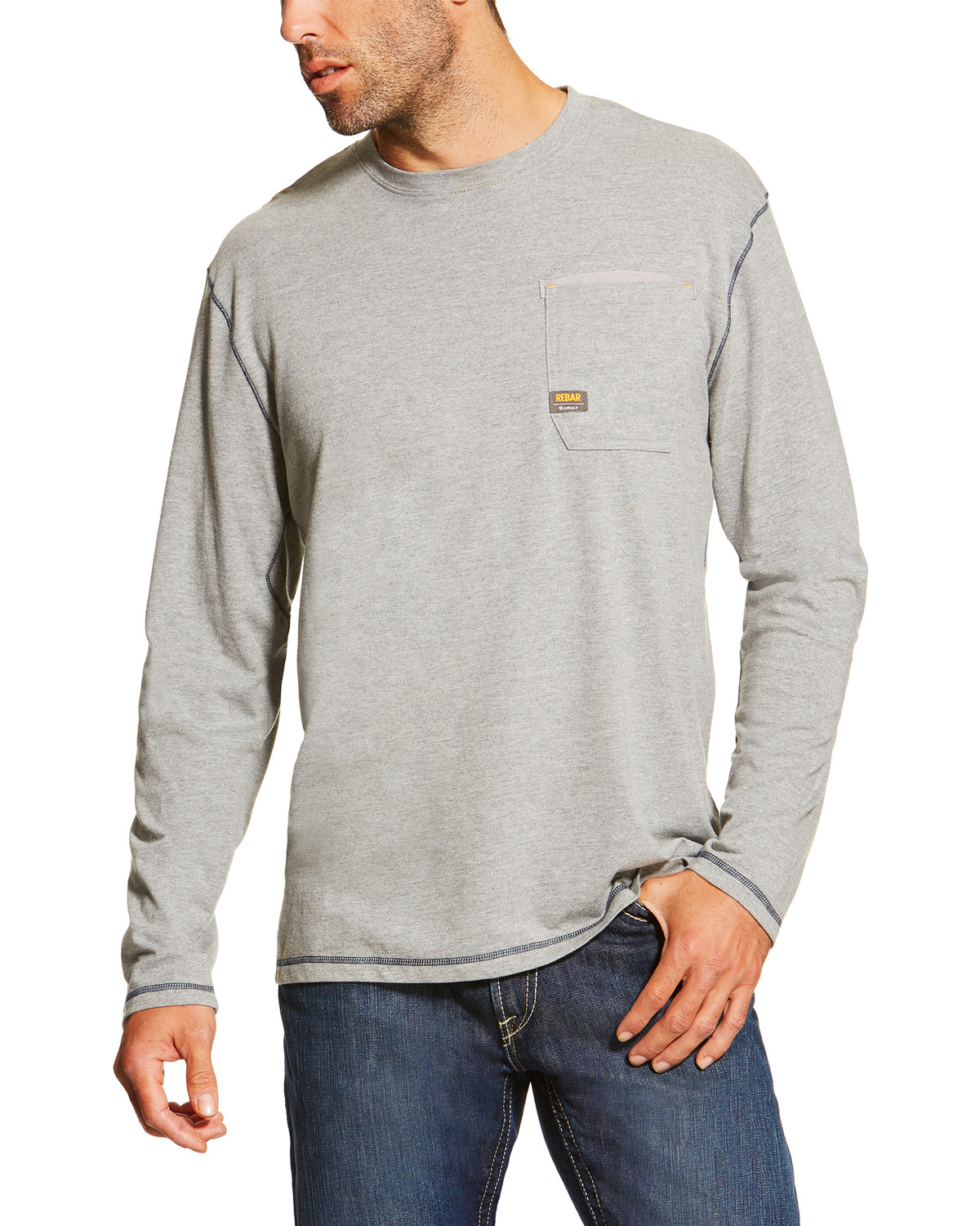 Ariat Men's Rebar Long Sleeve Pocket T-Shirt- Big