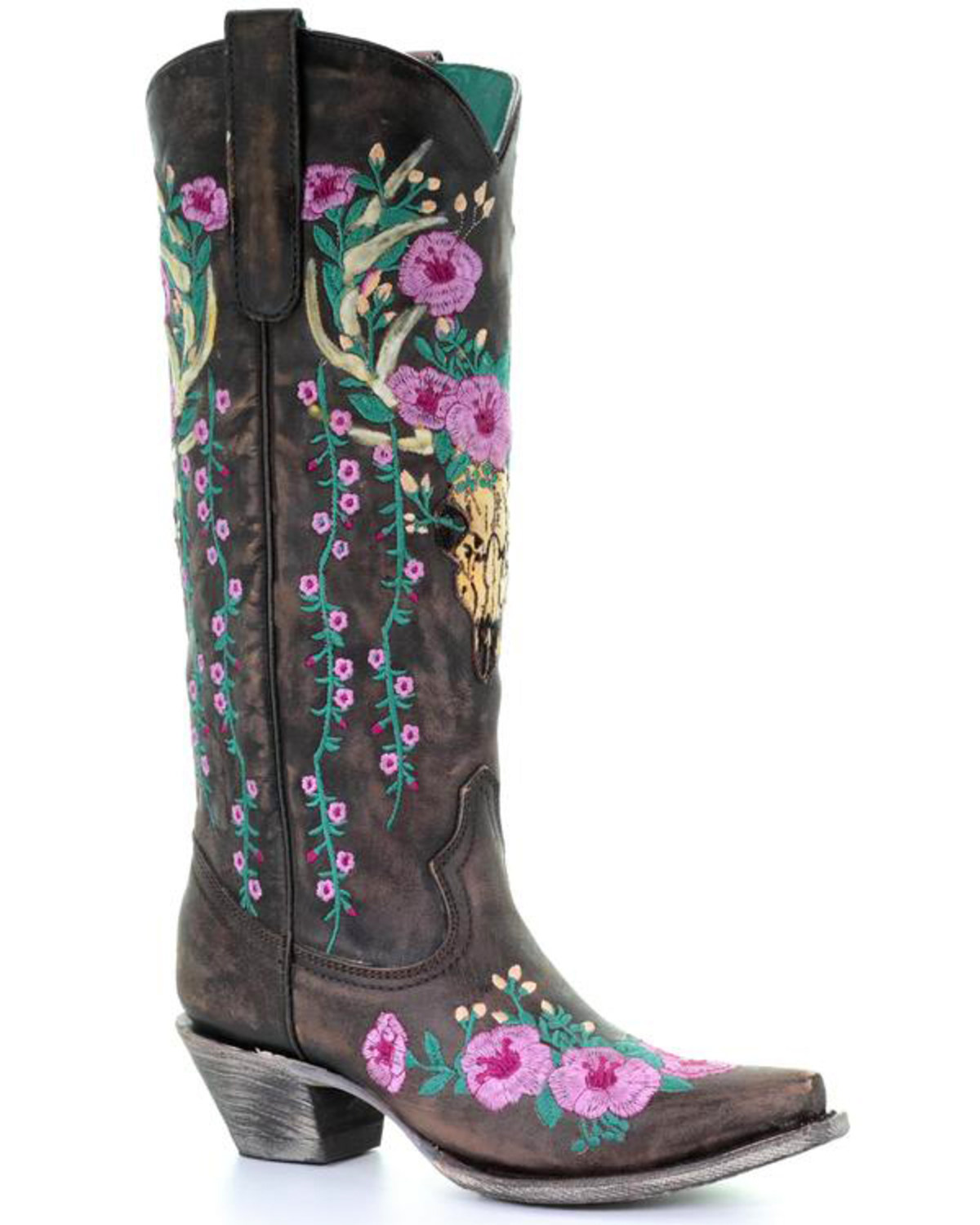 skull cowboy boots womens