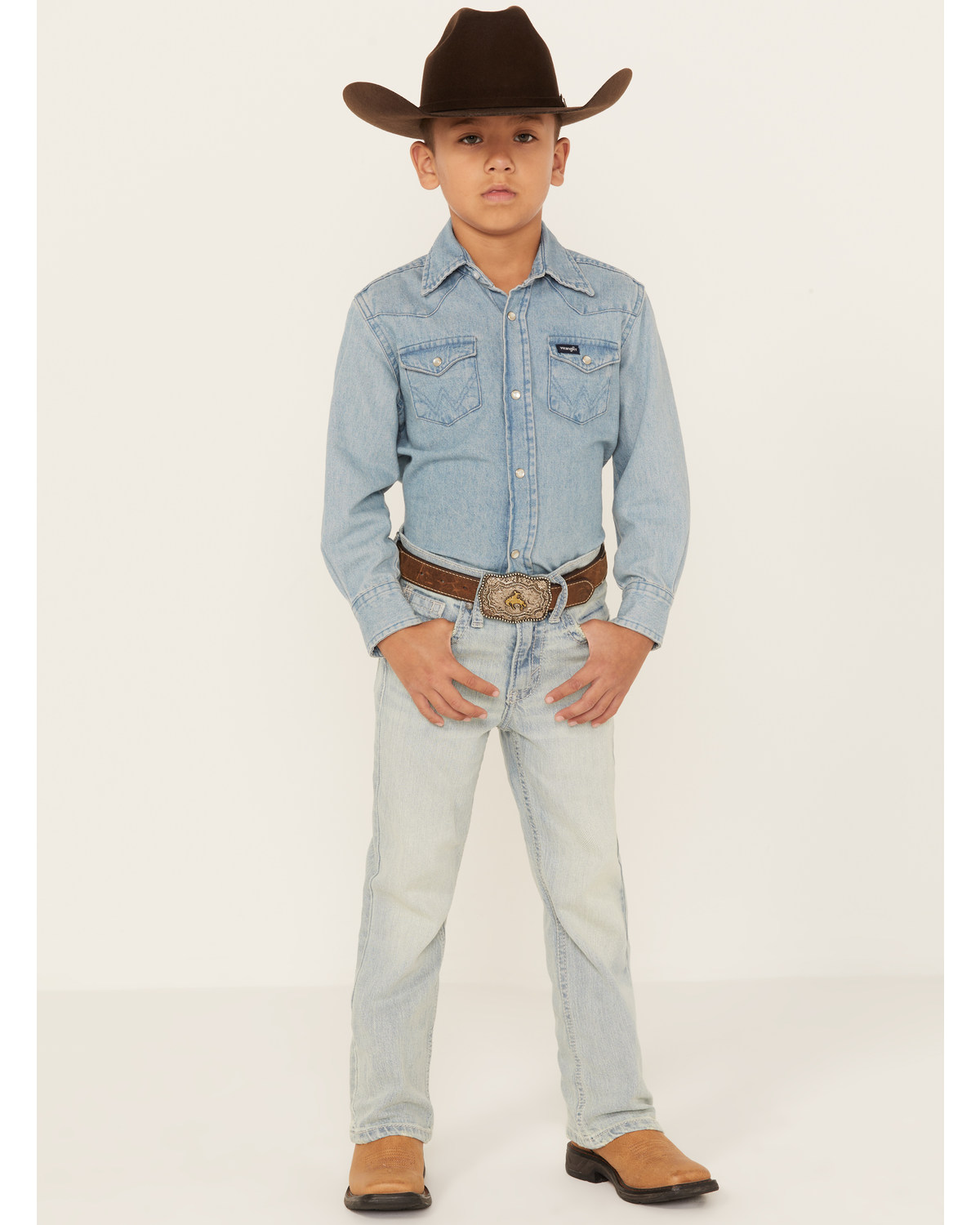 Cody James Little Boys' Light Wash Pioneer Slim Stretch Bootcut Jeans