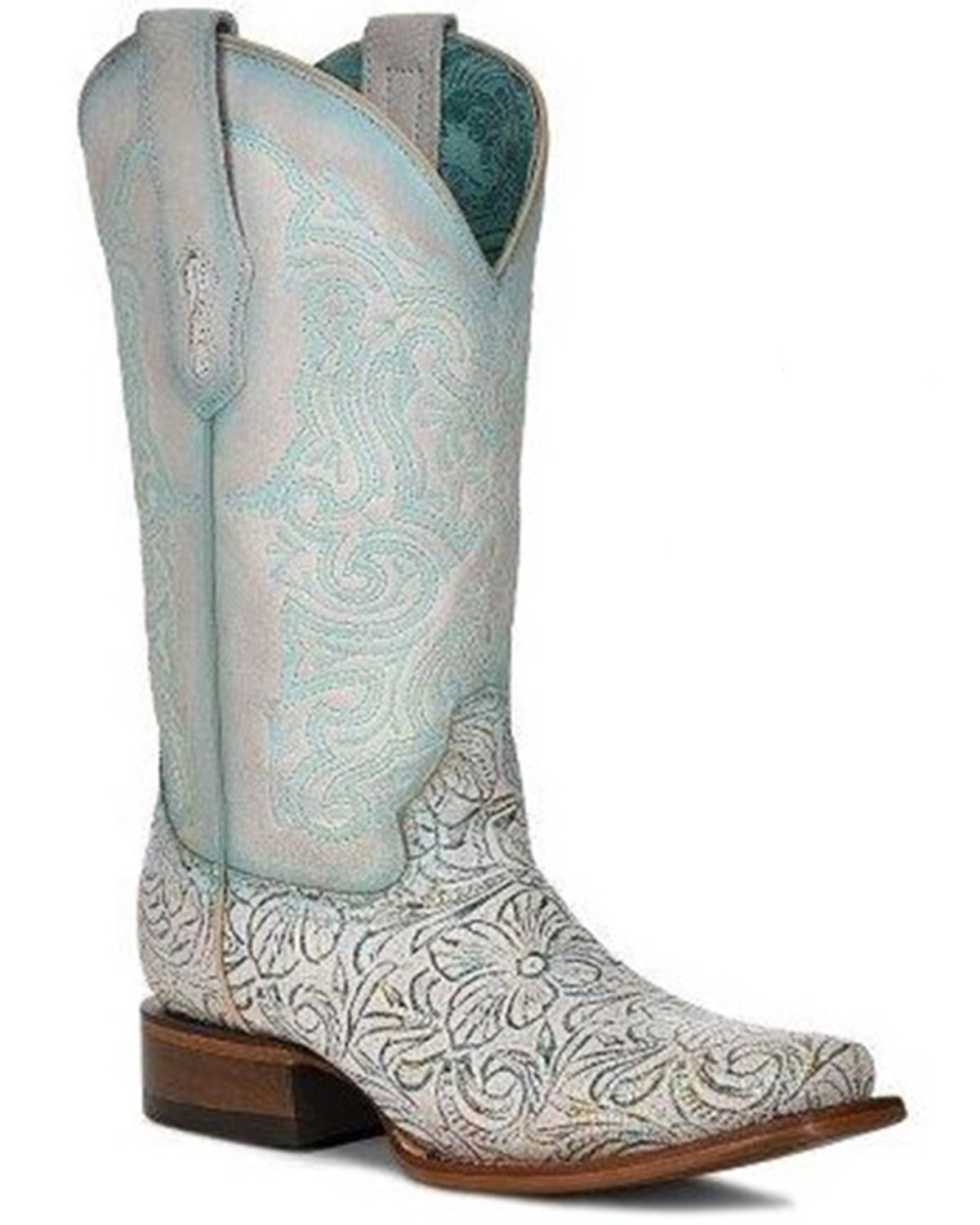 Corral Women's Floral Western Boots - Square Toe