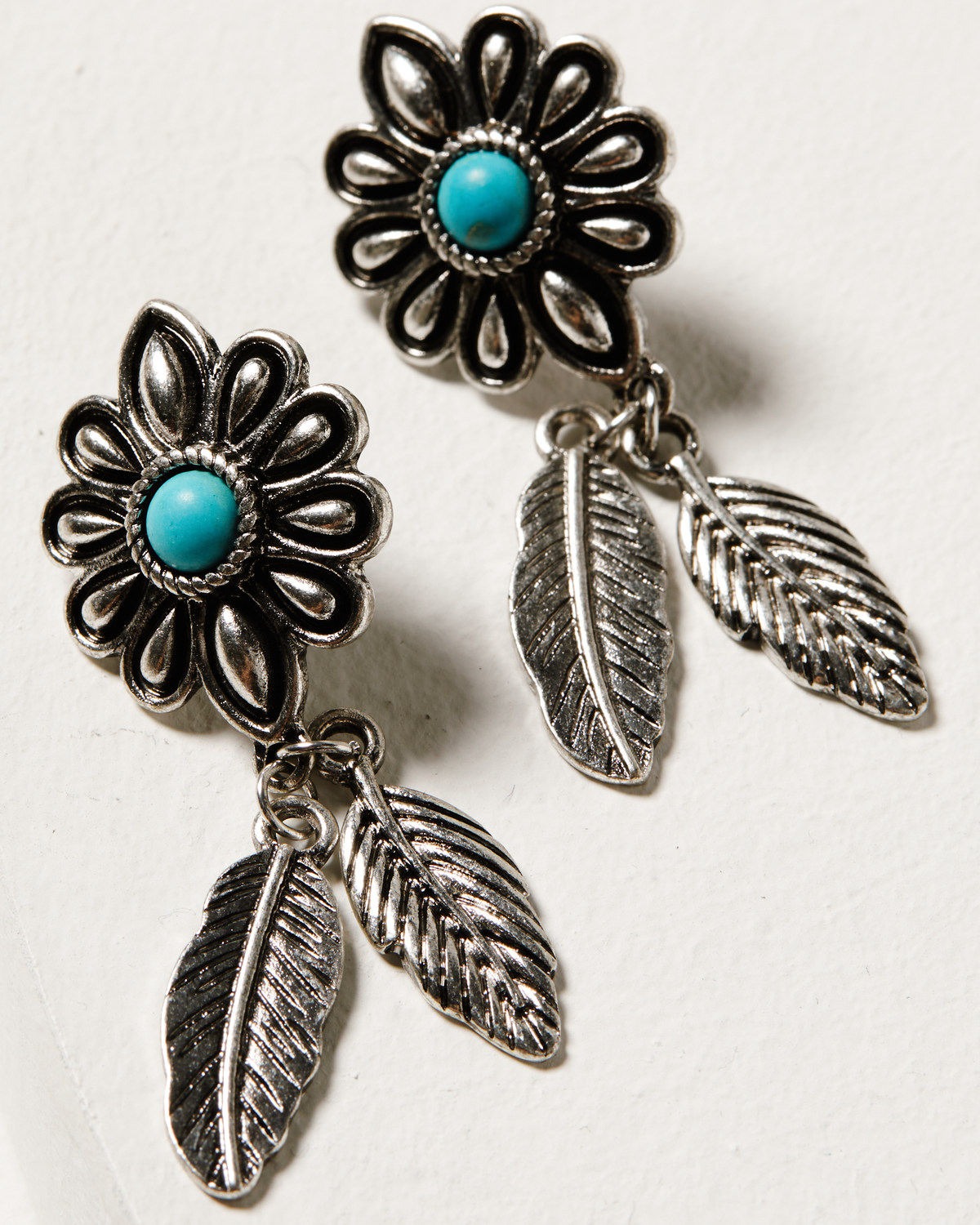 Shyanne Women's Desert Charm Flower & Feather Earrings