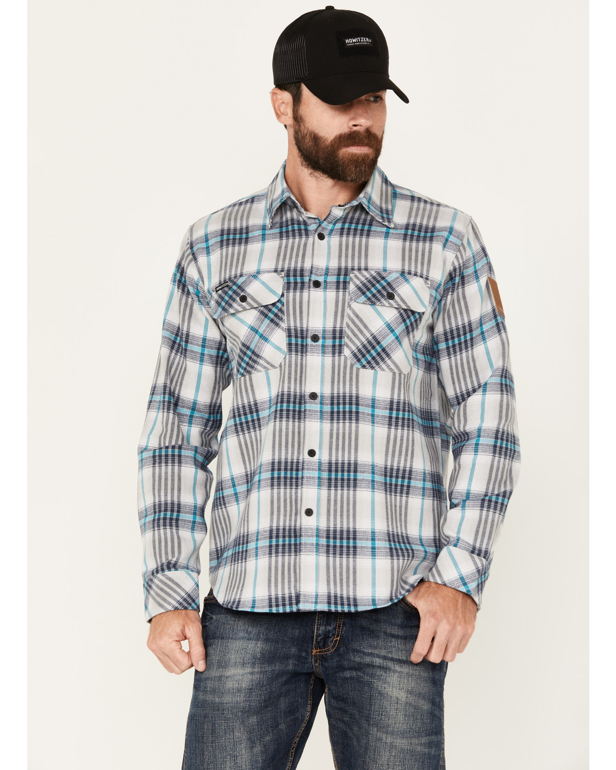Howitzer Men's Peacemakers Plaid Print Long Sleeve Button-Down Flannel