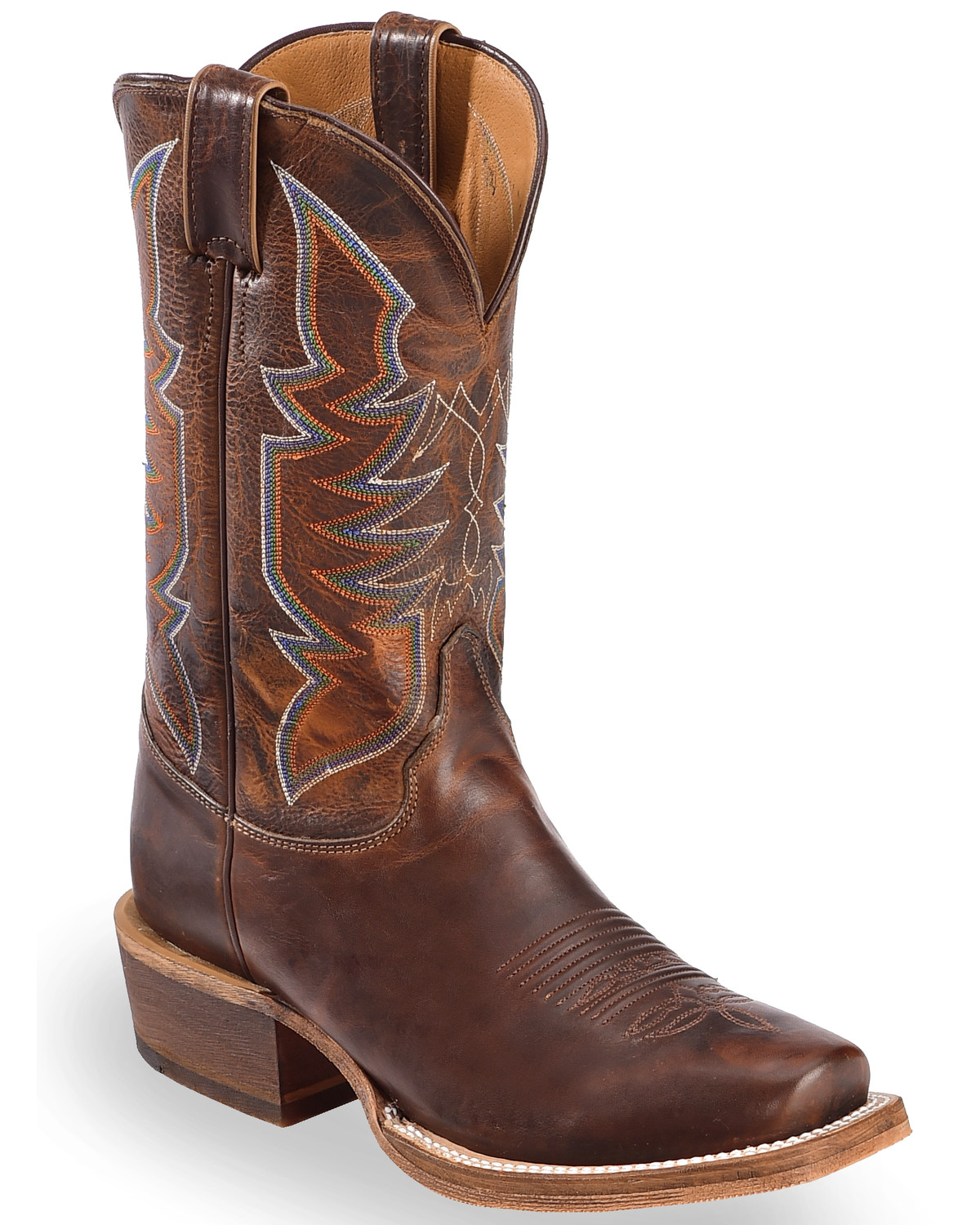 Justin Bent Rail Men's Navigator Western Boots Square Toe Boot Barn