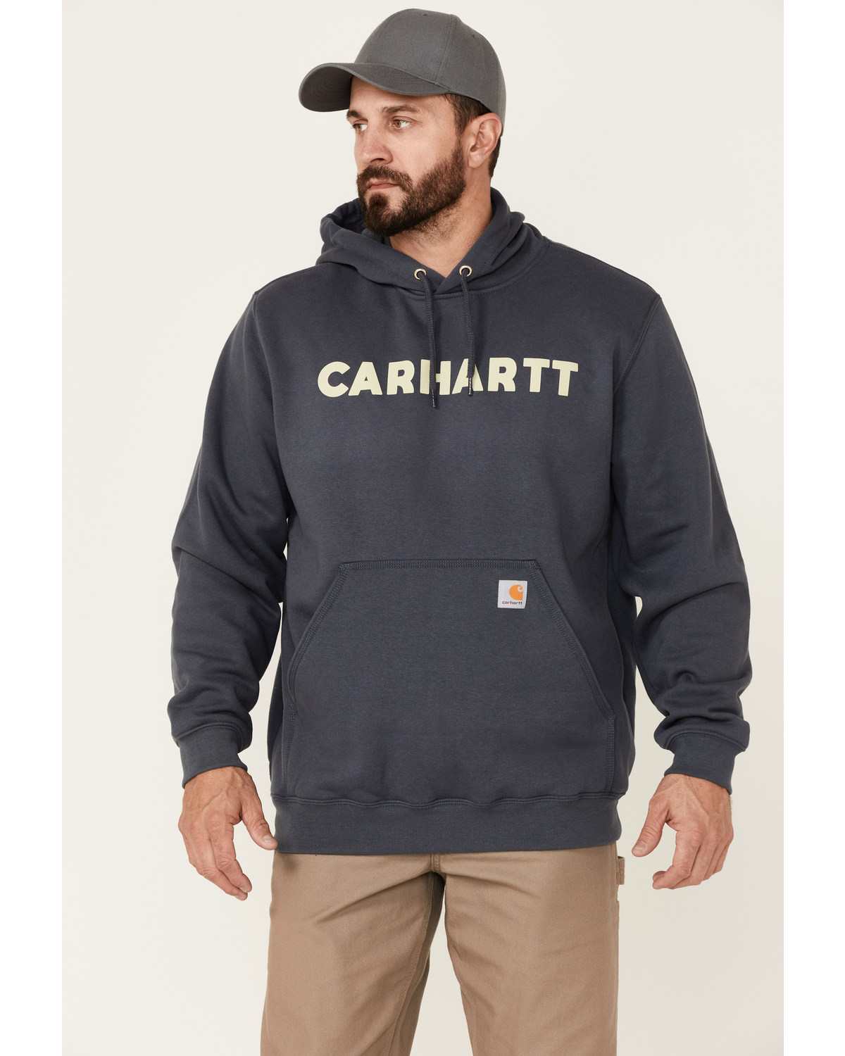 Carhartt Men's Loose Fit Midweight Logo Hooded Work Sweatshirt