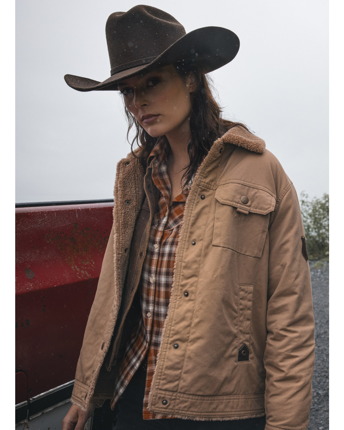 Sherpa lined canvas jacket hot sale