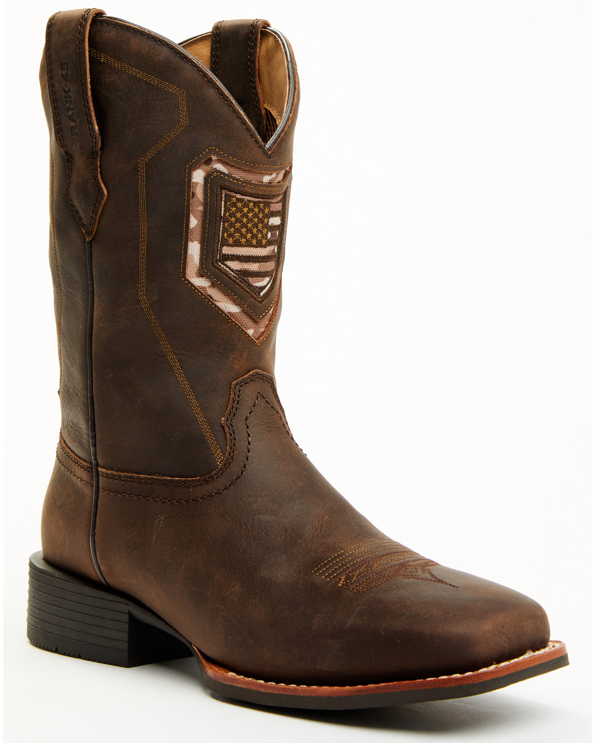 RANK 45® Men's Chief Western Performance Boots - Broad Square Toe