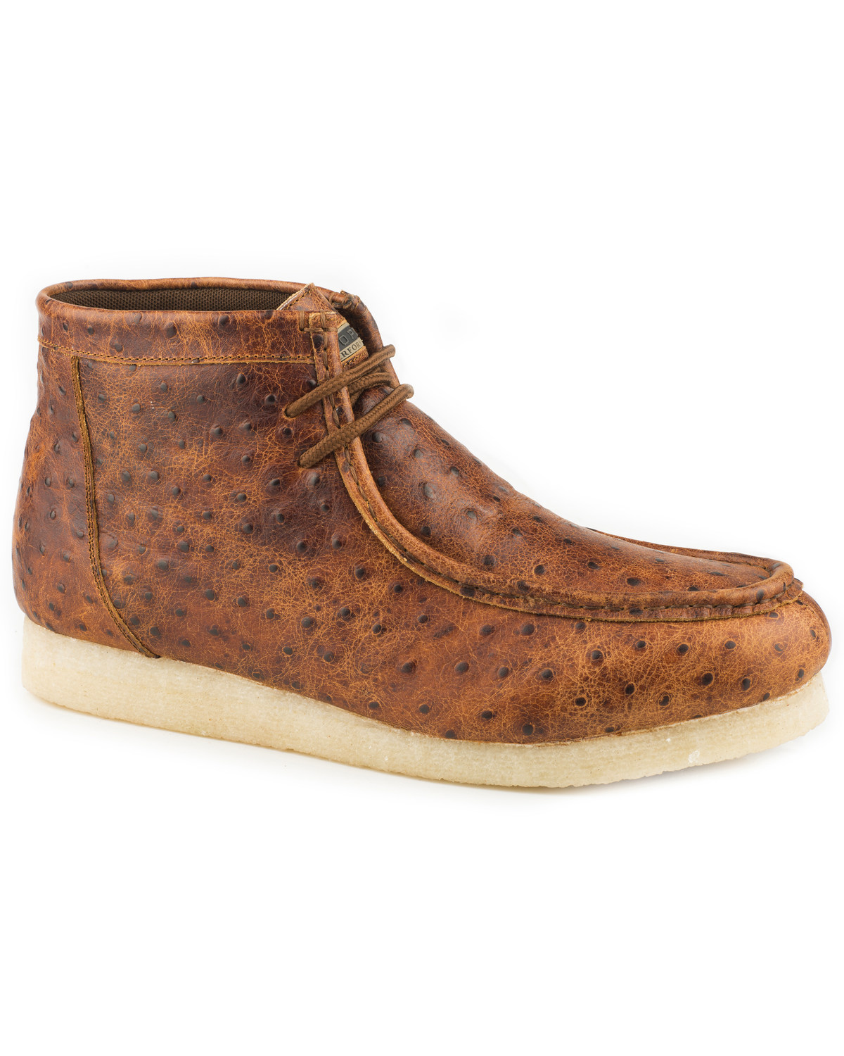 roper ostrich slip on shoes