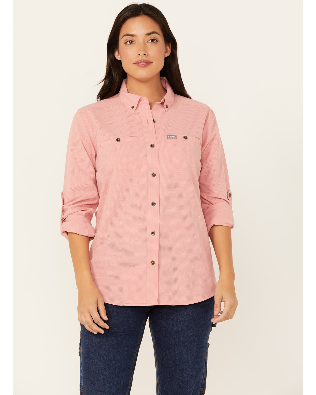 Ariat Women's Rebar Made Tough Long Sleeve Button-Down Work Shirt