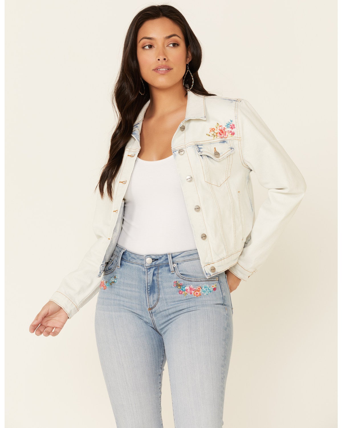 cropped denim jacket light wash