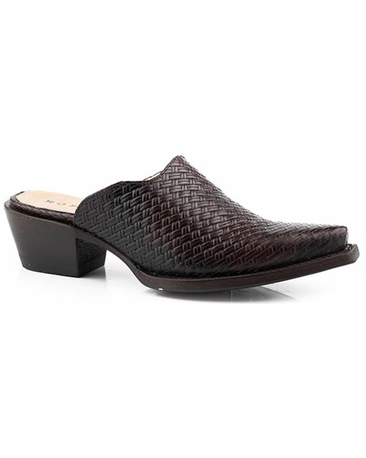 Roper Women's Mary Basketweave Embossed Mules - Snip Toe