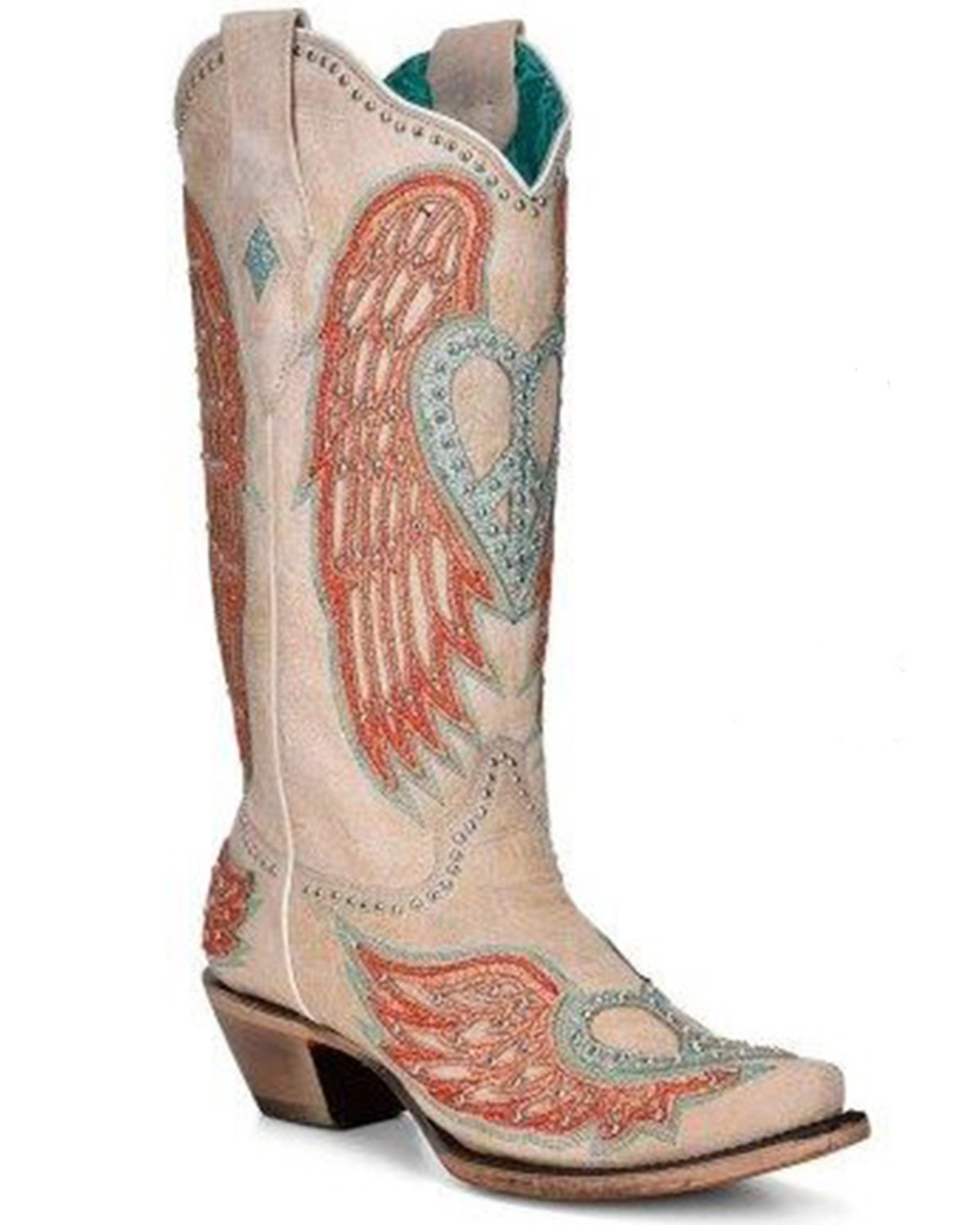 Corral Women's Heart Wings Tall Western Boots - Snip Toe