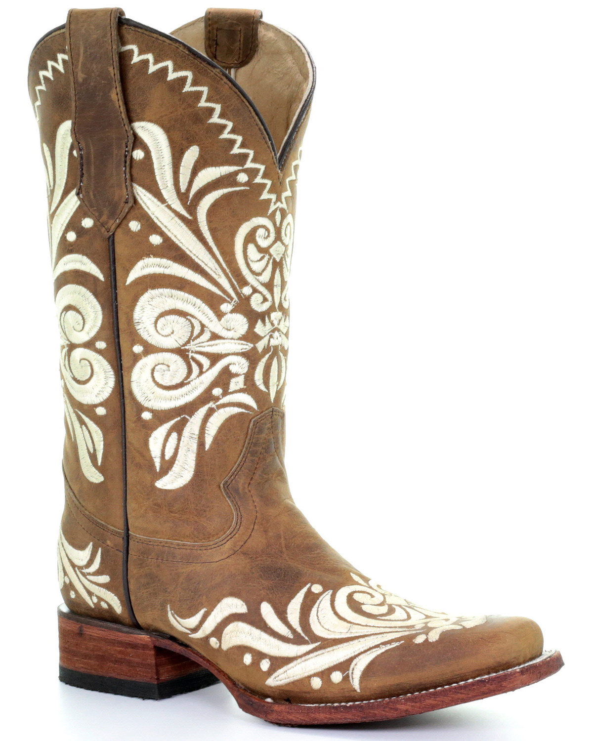 Circle G Women's Embroidery Western Boots - Square Toe