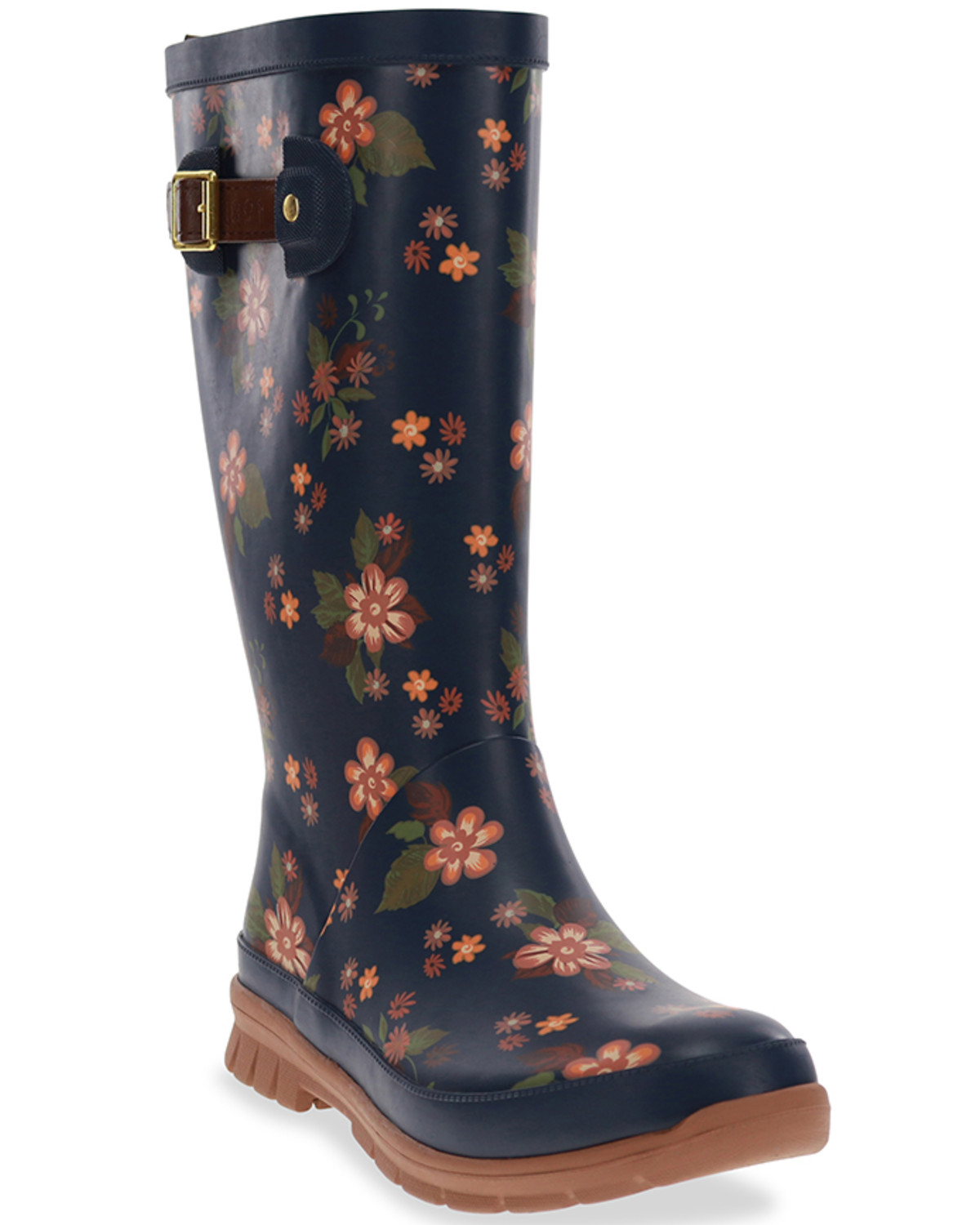 Western Chief Women's Country Bloom Tall Rain Boots - Round Toe