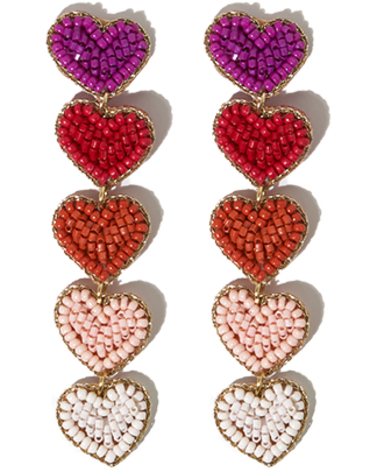 Ink + Alloy Women's Christina Ombre Heart Earrings