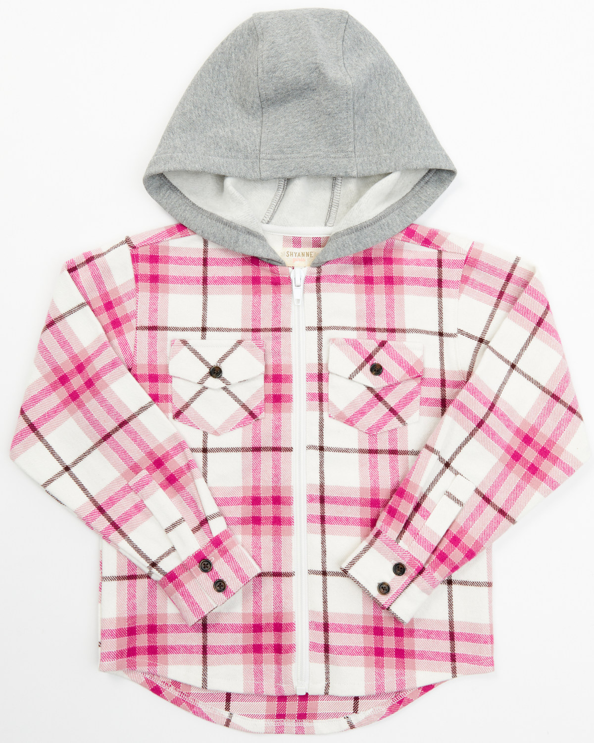 Shyanne Toddler Girls' Plaid Print Long Sleeve Flannel Shacket